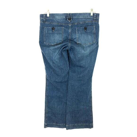 Motherhood Maternity Jeans Flare Leg Belly Band Button Pockets Womens Medium 34" - Picture 2 of 6